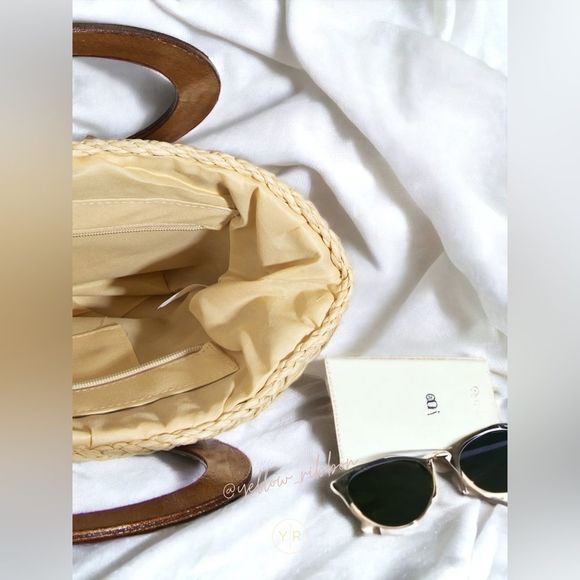 NEW Small Braided Round Handle Tote Bag - Picture 2 of 6